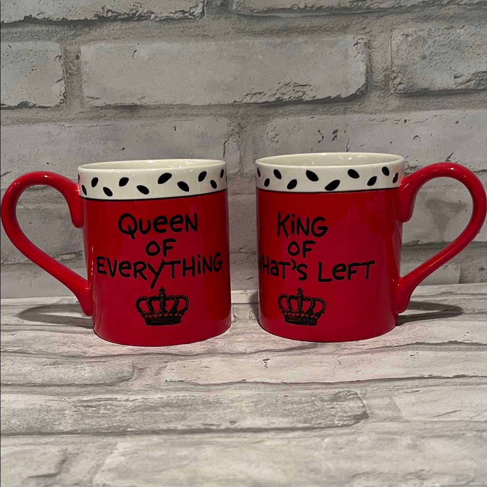 'Queen of Everything' Ceramic Coffee Mugs - our name is mud king of what’s left